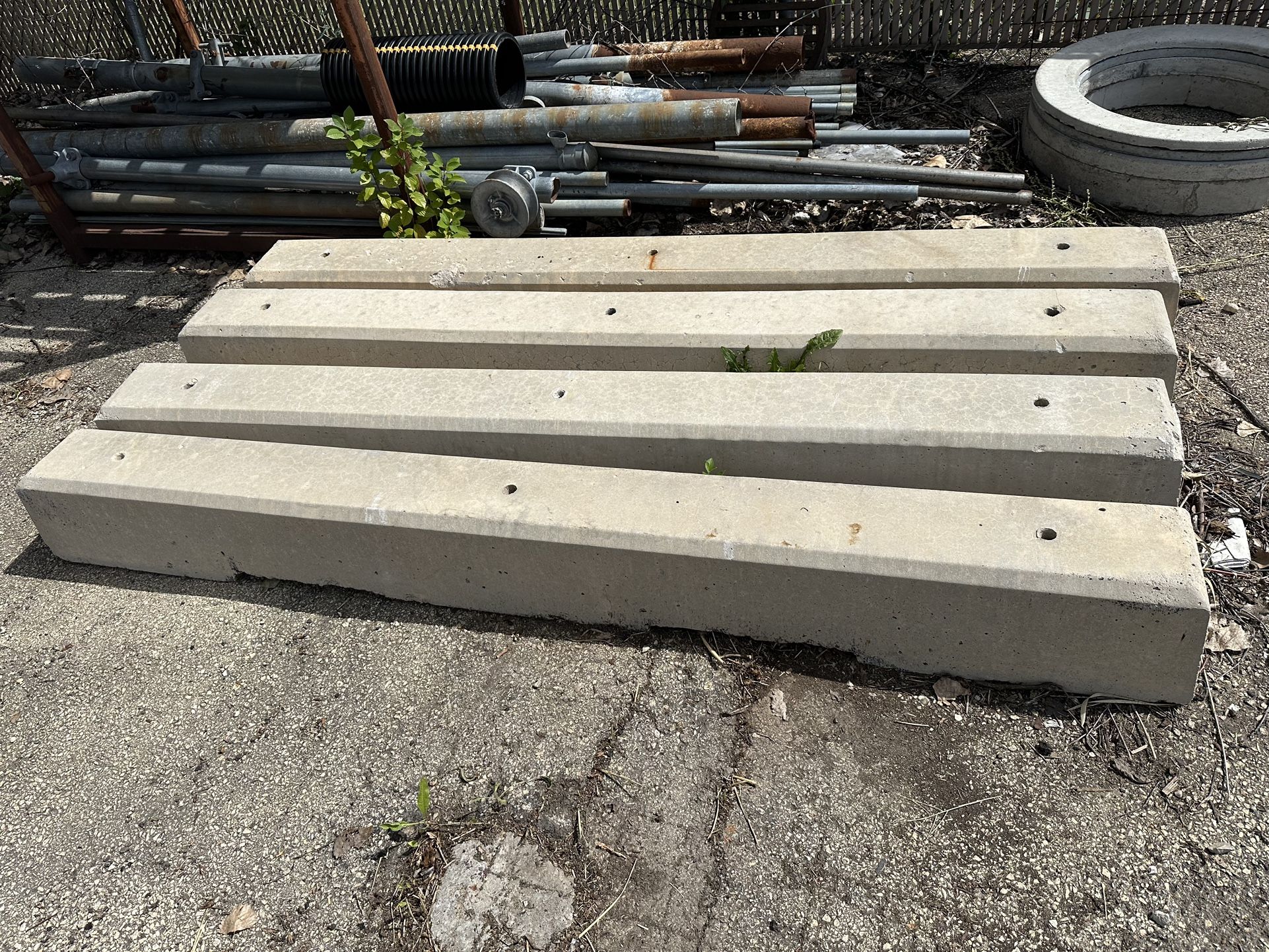 Semi Truck Concrete Parking Curbs