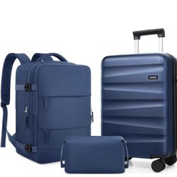 Luggage Set With Backpack Carry-On 