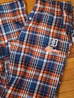 Detroit Tigers Flannel Plaid Lounge Pants