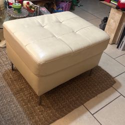 Leather Ottoman