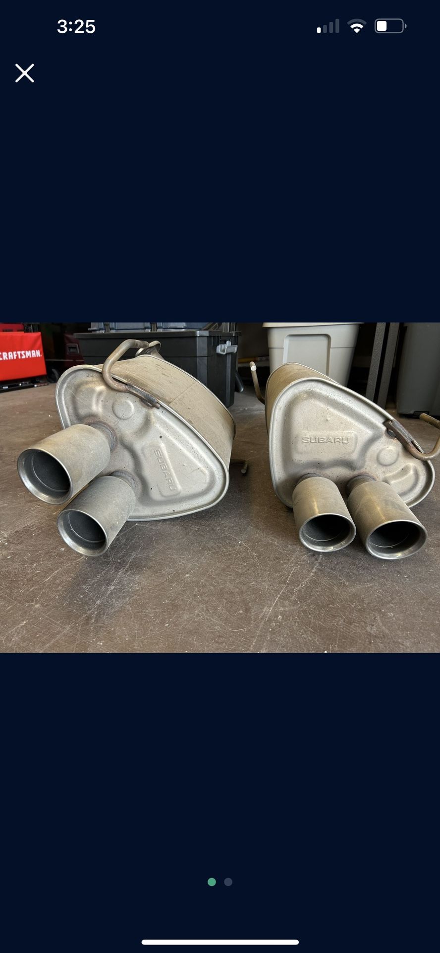 OEM parts: 2022 Subaru Wrx Stock Muffler (2 Pieces)