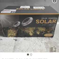 INCX 8 pk solar, power disc lights