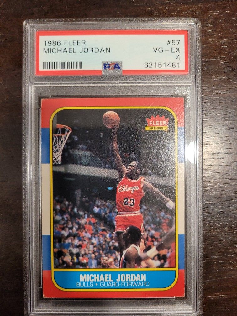 1986 Fleer Michael Jordan Rc #57 Psa 4 The Goat Card Looks More Like A 7🔥🔥🔥