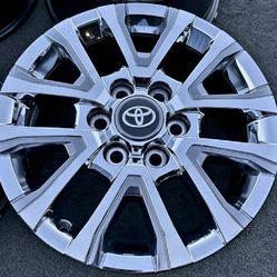 2026 TOYOTA TACOMA RIMS OEM NEW CHROME.....( 18" INCH )
