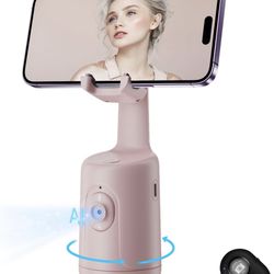 Auto Face Tracking Tripod, No App, 360° Rotation Face Body Phone Camera Mount Gesture Control, Smart Shooting Holder 