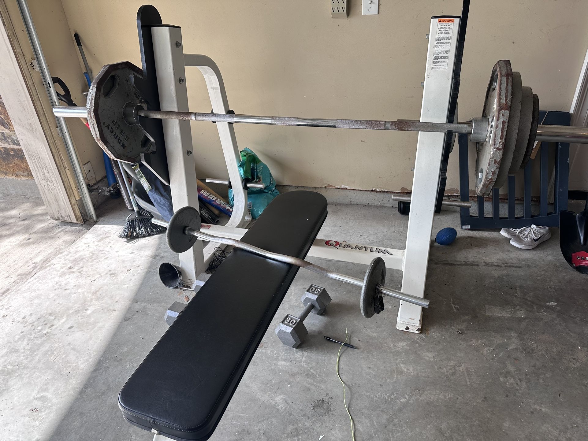 Free Weights With Bench