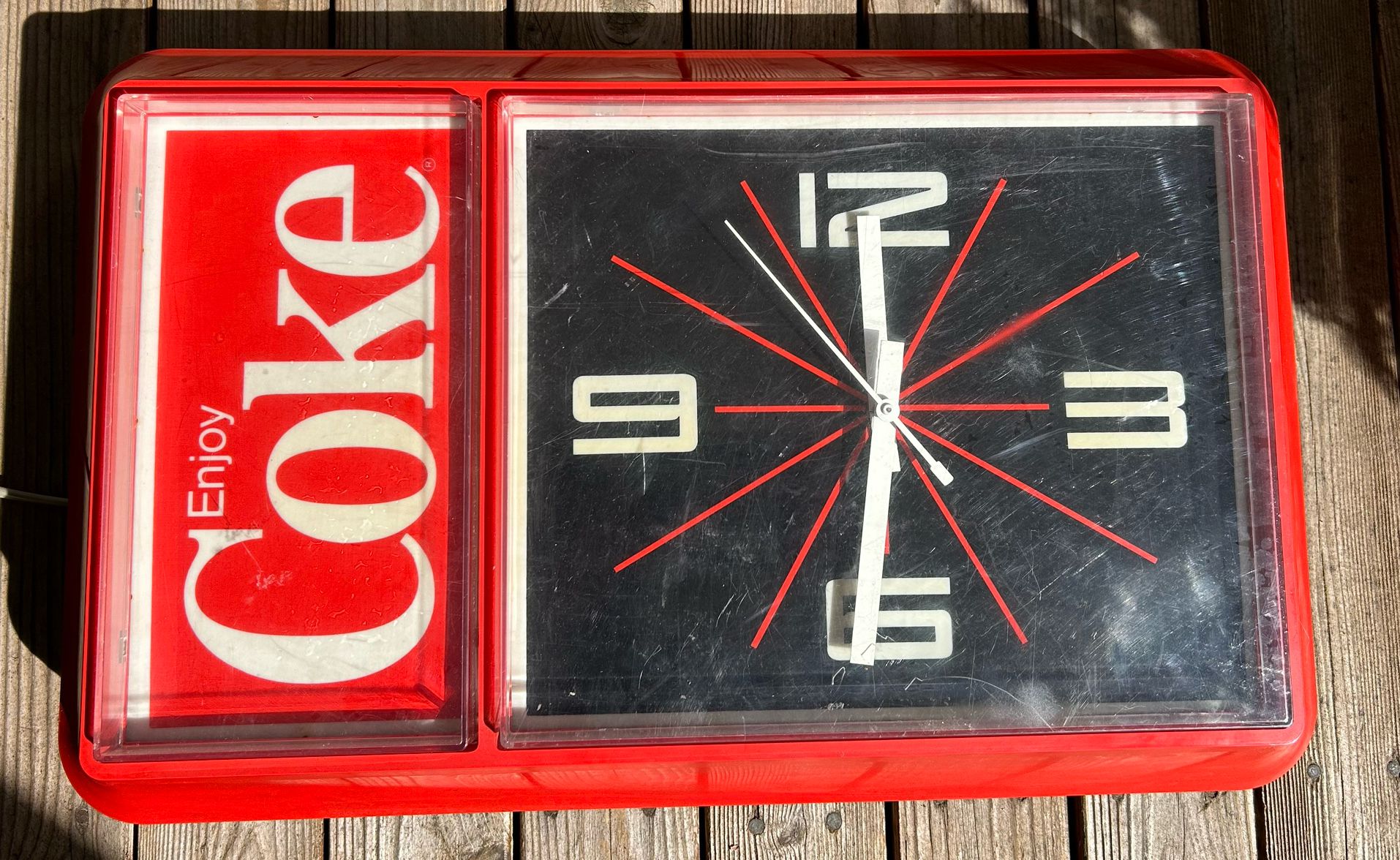 Vintage Back-lit Coke Clock 