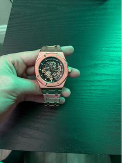 Rose gold Skeleton ap watch