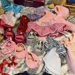 Teddy bears with clothes and shoes Accessories
