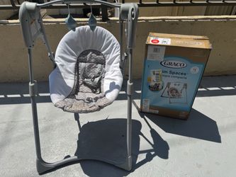 Graco Slim Spaces Swing for Baby and Toddler