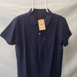 Levi's Men's Rillo Short Sleeve Pique Polo Navy Size Medium