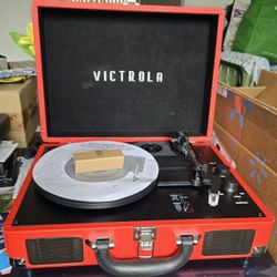 Victrola Vintage 3 Speed Bluetooth Portable Suitcase Record Player