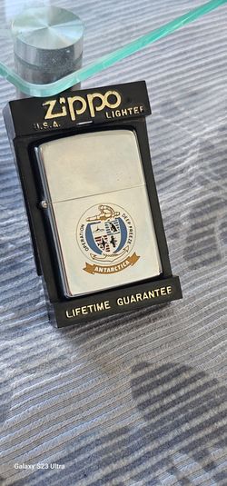 Vintage Zippo Lighter Operation Deep Freeze Task Force Military Navy Use W Case