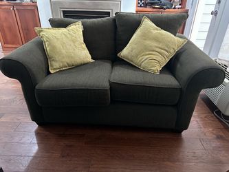 Couch, coffee table and TV stand