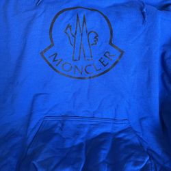 Moncler Logo Blue Sweater XL