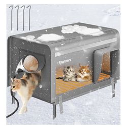 Pawtners Heated Outdoor Cat House