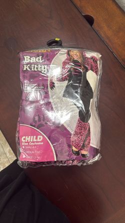 Like New Girls Kitty Costume Size Child Medium 