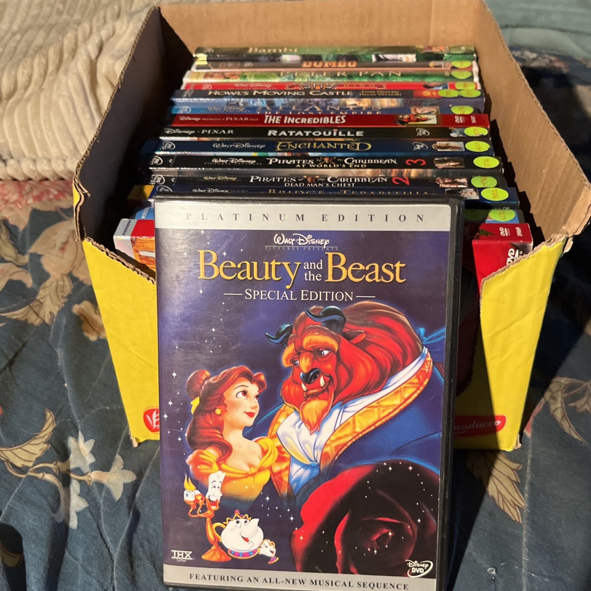 15 Walt Disney movies. DVD player free.