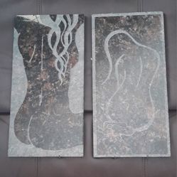 Pr. Carvings On Brown Granite 