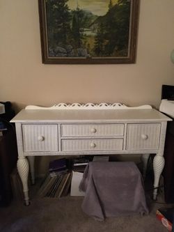 White Wood Buffet Or Sideboard 