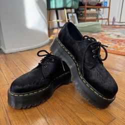 New Dr Martens 1461 HAIR-ON PLATFORM SHOES