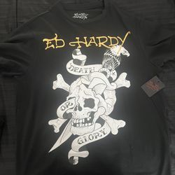 Ed Hardy Black Skull Shirt Death Or Glory 