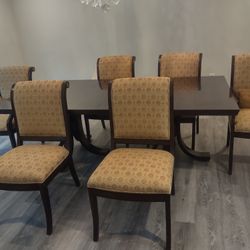Double Pedestal Table With Six Chairs MUST GO!