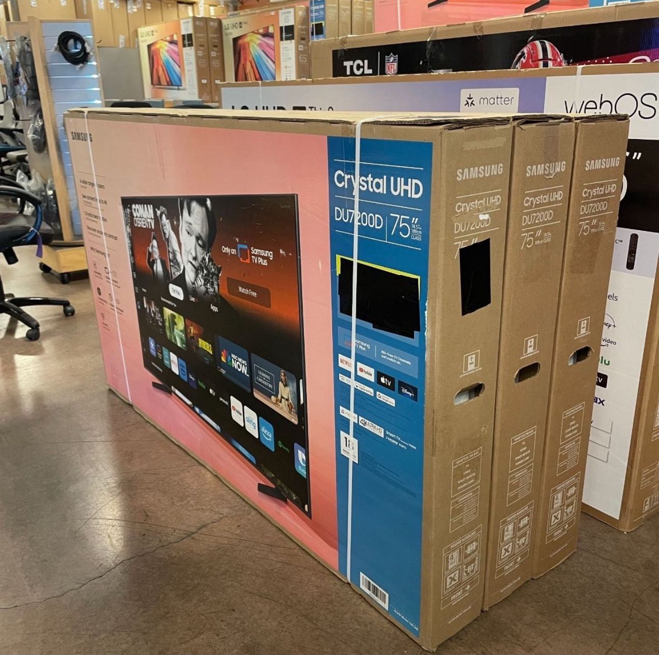 75” Samsung Crystal DU7200 4K UHD SMART Tv