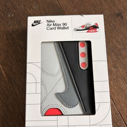 Nike Air Max 90 Card Wallet NEW DS AM90 Black Grey Infrared OG Retro NIB NWB