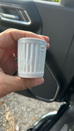 Collectors Ceramic Trashcan Shot Glass