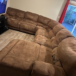 6pc reclining sectional