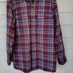 L.L. Bean Chamois Traditional Fit Plaid Shirt Medium