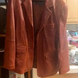 Vintage Leather Blazer 