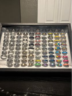 💍 HUGE 96-Piece Ring Collection Bundle | Stainless Steel, Spinner, Anime, Fashion & Statement Rings 🔥