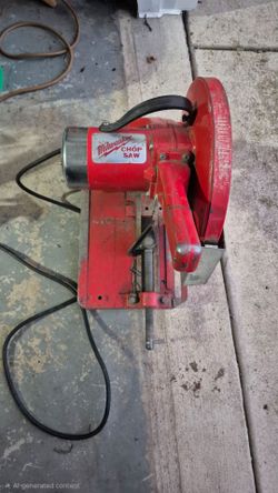 Used Milwaukee 6165 12 in Chop Saw Abrasive Cut-Off 120V Corded