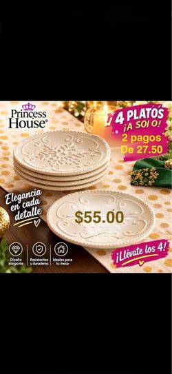 Princess House Decorative Plates Set of 4
