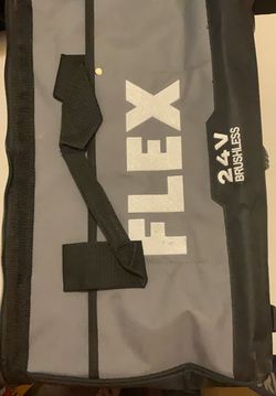 Brand New Flex 24 Volts Heavy Duty Tool  Bag Canvas And Nylon Approximately Size 19 X 11 X 9.    25 Firm on Price.    25 Firme en Precio.