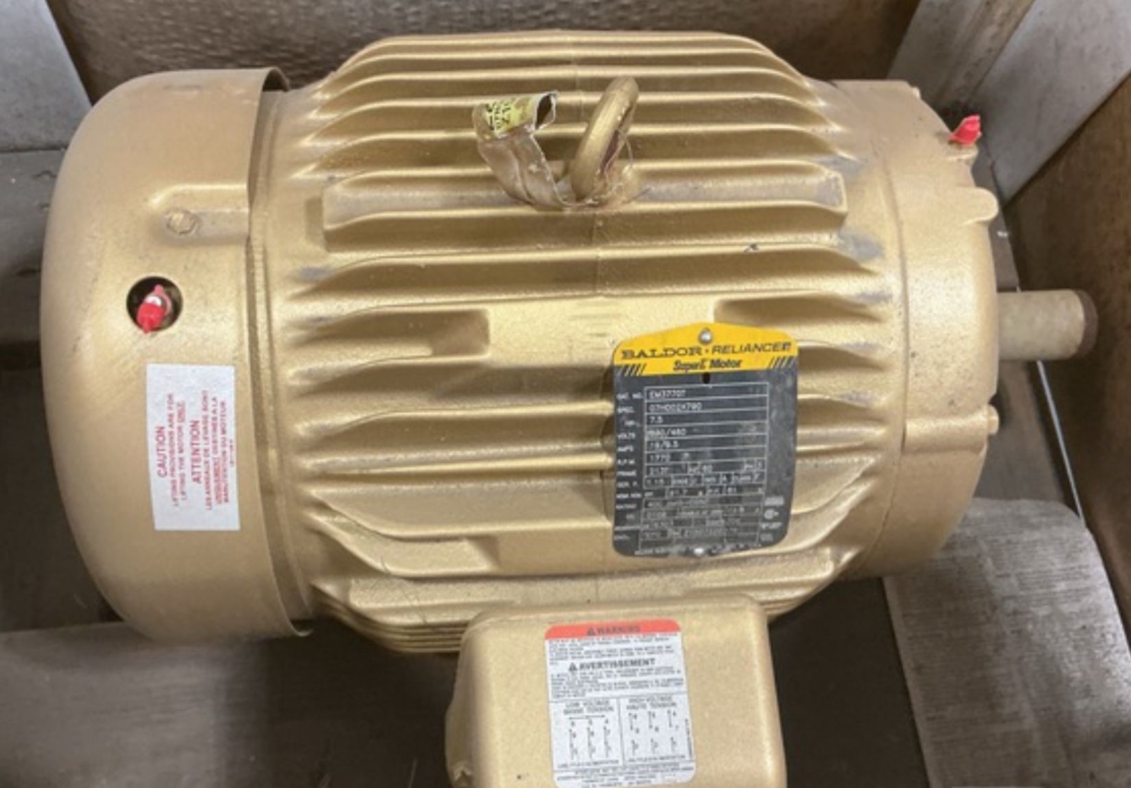 Baldor Electric Motor EM3770T 3Ph 7.5HP 1770RPM TEFC 230/460V 230V 213T