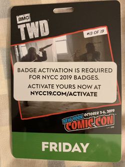 NYC COMIC CON FRIDAY TICKET