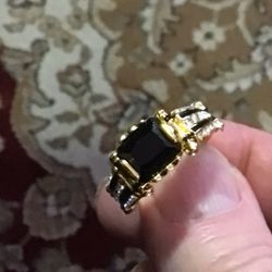 Beautiful Black Stone Men’s Ring Size 13