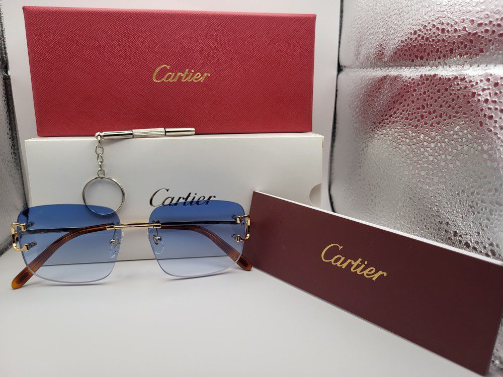 Cartier Glasses Rimless(Blue)Unisex