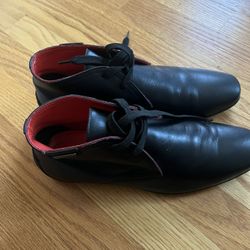 New Ermenegildo Zegna Men's Black Cortina Calfskin Leather Chelsea Boots Size 7