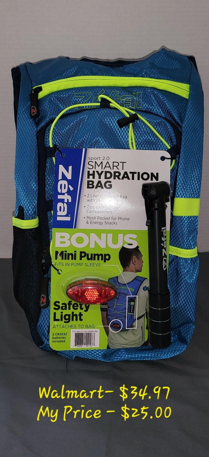 Hydration Bag w/light and Pump