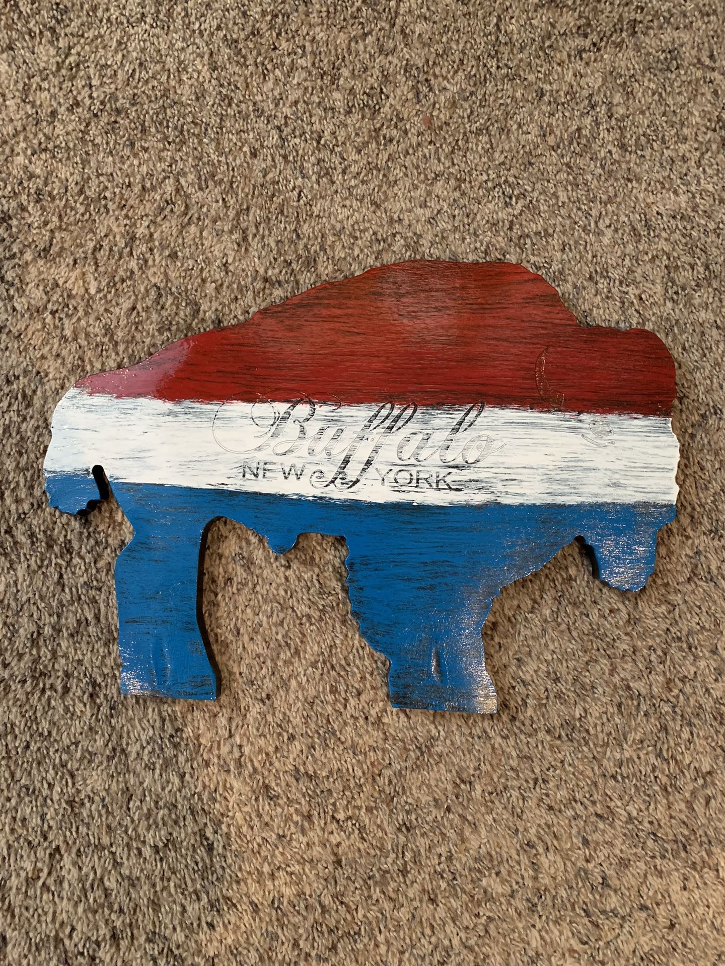 Let’s Go Usa Buffalo Wall Plaque
