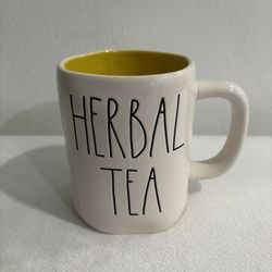 Large Rae Dunn Ceramic Herbal Tea Mug 