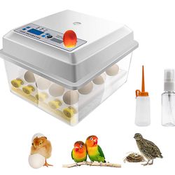 Safego Egg Incubator for Hatching Eggs, Digital Mini Incubator with Automatic Turner and Egg Candler Tester for Hatching Chicken Duck Quail Bird Eggs 