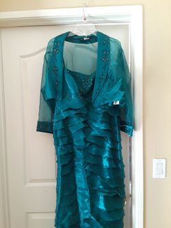 Mothers Dress Turquois Size 22