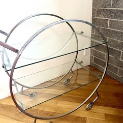 Mod Century Steel Bar Cart 