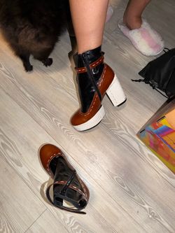 Jeffrey Campbell "Takeoff" Platform Ankle Boots size 8.5