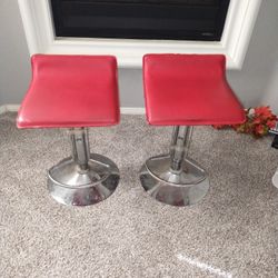 Two Leather Stools Forsale 